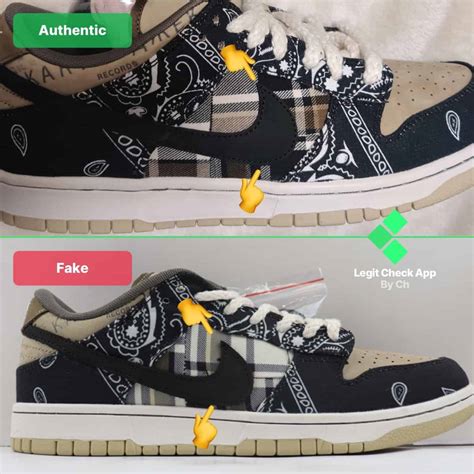 nike sb dunk low travis scott fake vs real|legit check travis scott dunk.